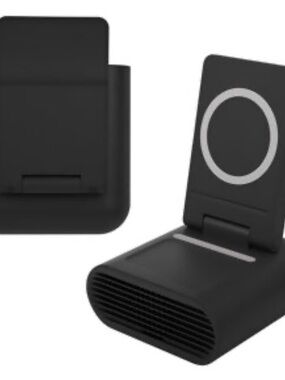 Foldable Magnetic Wireless Charger Stand - Black